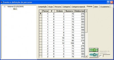 So pode importar os numeros das prismas depois OCAD:  Formato TXT de Ocad8; TXT ou XML depois Ocad9.