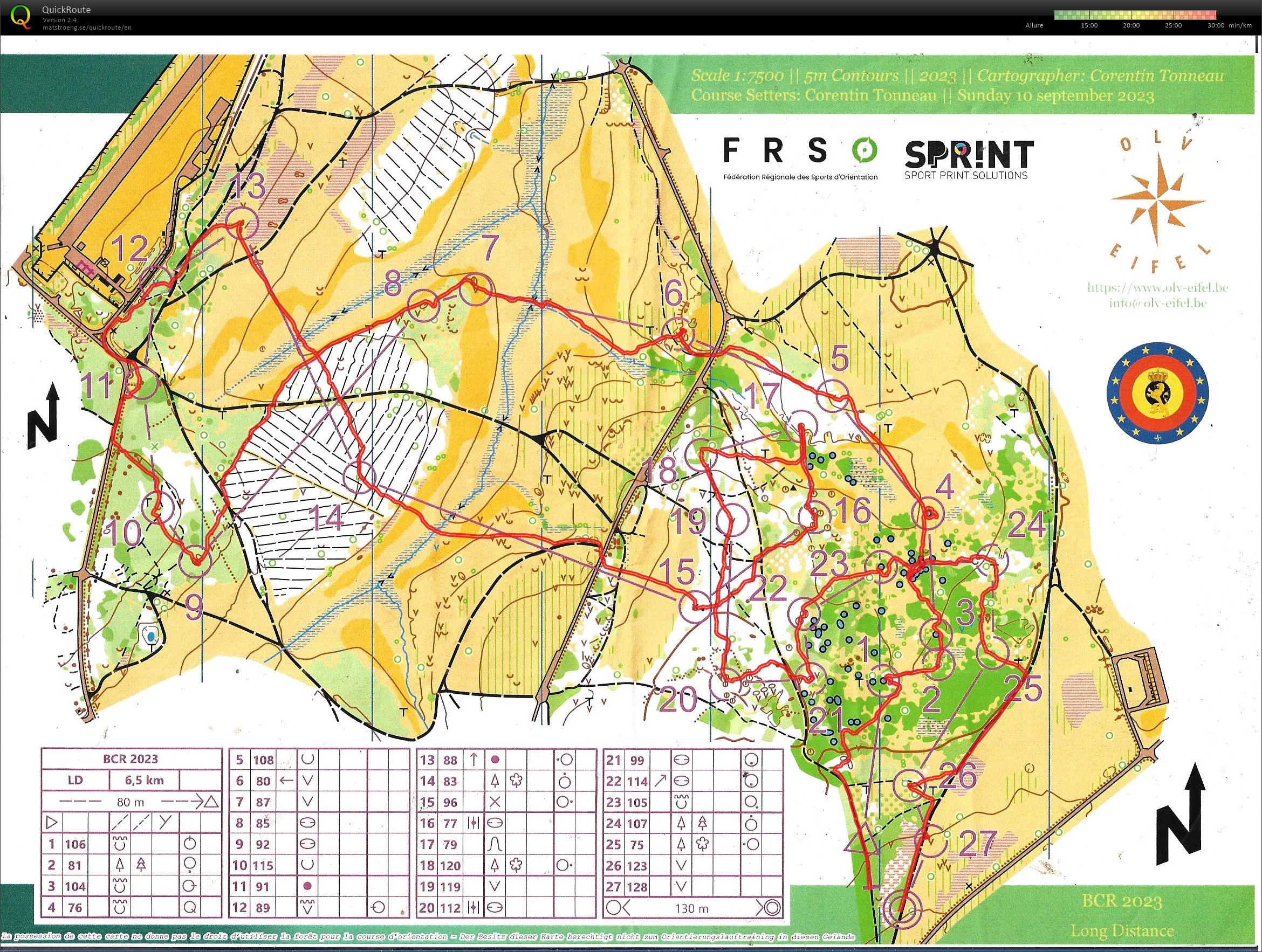 Belgian Club Relay - Individuels LD (10/09/2023)